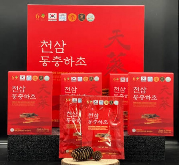 Nước Hồng Sâm Đông Trùng Hạ Thảo Ginseng King Korean Red Ginseng Cordyceps 30 Gói x 50ml Chính Hãng Hàn Quốc
